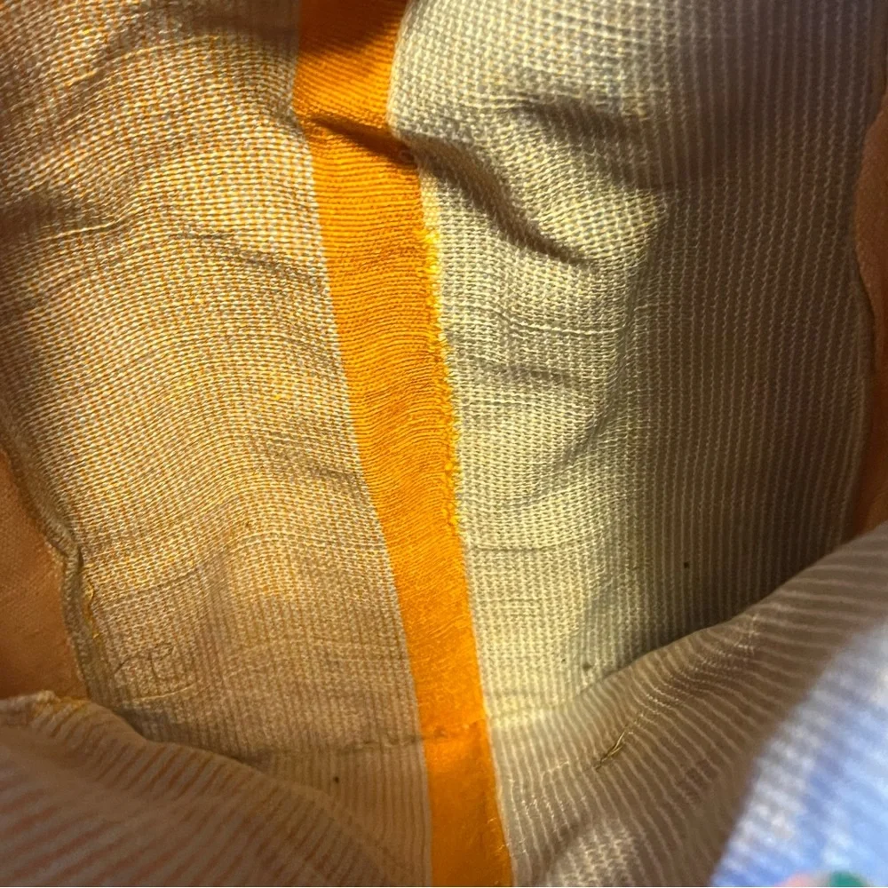 Barefoot dreams Chic Orange and Cream Shoulder Bag